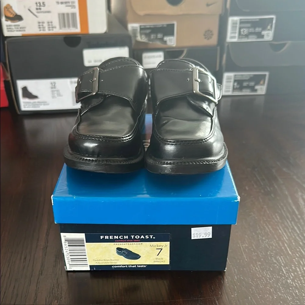 French Toast Mary Jane Uniform Dress Shoes Black Toddler 7C NWT